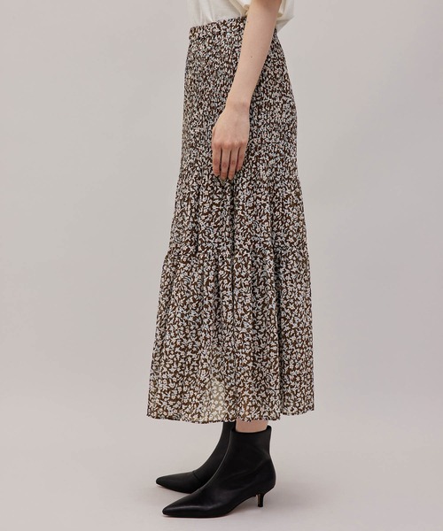 ROPE'（ロペ）の「【秋の新作】楊柳プリントプリーツティアードスカート（スカート・レディース・ダークブラウン/ネイビー・38/36）」の10枚目の写真