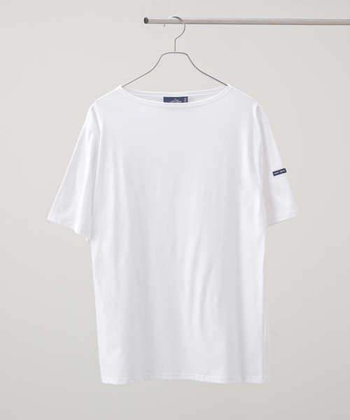 SAINT JAMES(セントジェームス)の「【SAINT JAMES / セント ジェームス】 PIRIAC SOLID ムジ(Tシャツ/カットソー・メンズ・ホワイト・6/5)」の1枚目の写真