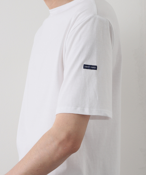 SAINT JAMES(セントジェームス)の「【SAINT JAMES / セント ジェームス】 PIRIAC SOLID ムジ(Tシャツ/カットソー・メンズ・ホワイト・6/5)」の11枚目の写真