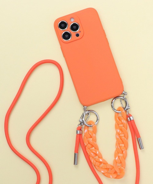 relac(レーラック)の「ケース付き スマホショルダー(スマホケース/カバー・レディース・グリーン/オレンジ/ライトグリーン/ブラック/アイボリー・H/F/G/B/D/C/E/A)」の5枚目の写真