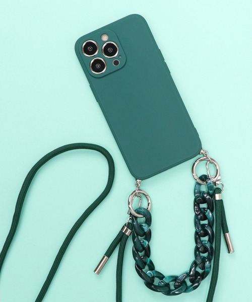 relac(レーラック)の「ケース付き スマホショルダー(スマホケース/カバー・レディース・グリーン/オレンジ/ライトグリーン/ブラック/アイボリー・H/F/G/B/D/C/E/A)」の3枚目の写真