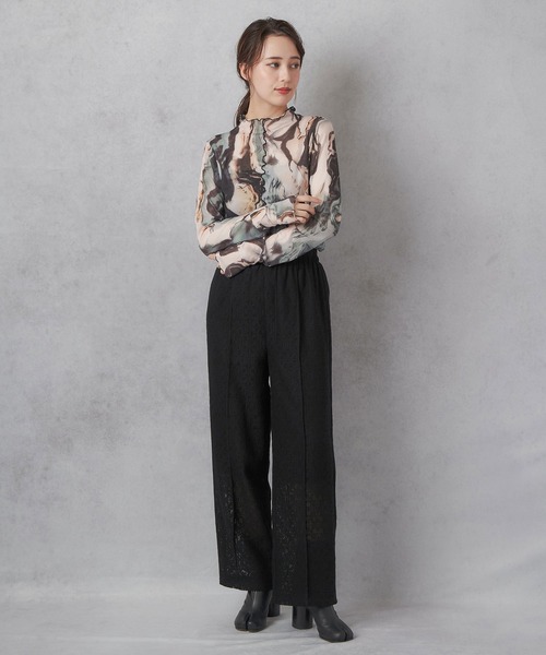 セール】【Lull / ルル】大人気2wayマーブルシアーメロートップス（T