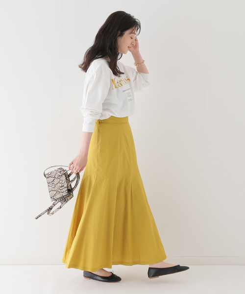 Simplicite（サンプリシテ）の「ロゴロンT（Tシャツ/カットソー・レディース・ホワイト/チャコールグレー/ベージュ・FREE）」の8枚目の写真