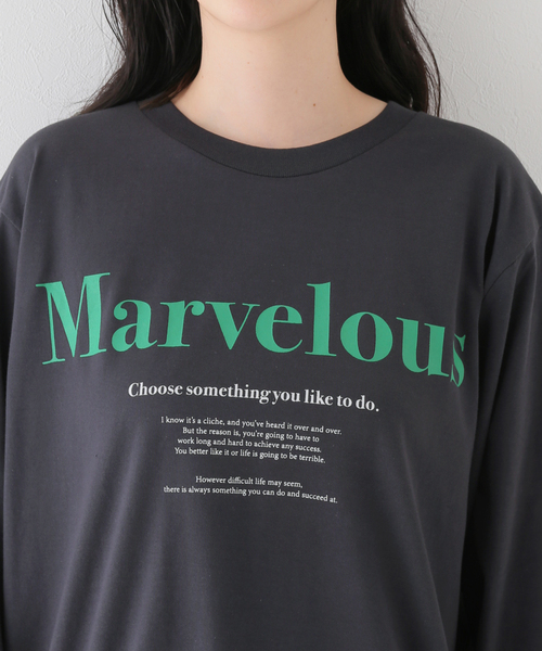 Simplicite（サンプリシテ）の「ロゴロンT（Tシャツ/カットソー・レディース・ホワイト/チャコールグレー/ベージュ・FREE）」の15枚目の写真