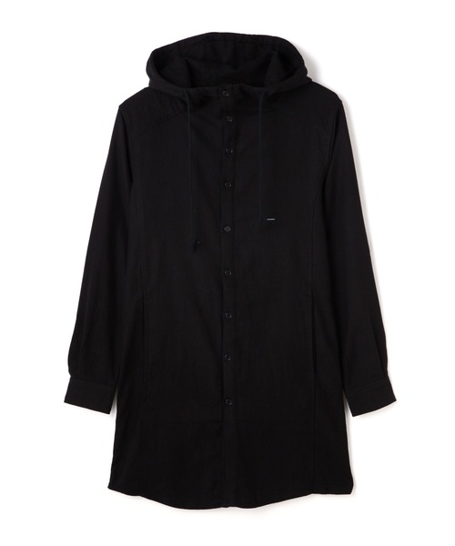 BLUE TORNADO（ブルートルネード）の「BLUE TORNADO∴ヘリンボンロングフードシャツ（パーカー・メンズ・イエロー・L）」の8枚目の写真