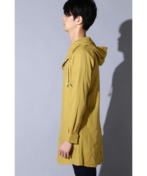 BLUE TORNADO（ブルートルネード）の「BLUE TORNADO∴ヘリンボンロングフードシャツ（パーカー・メンズ・イエロー・L）」の17枚目の写真