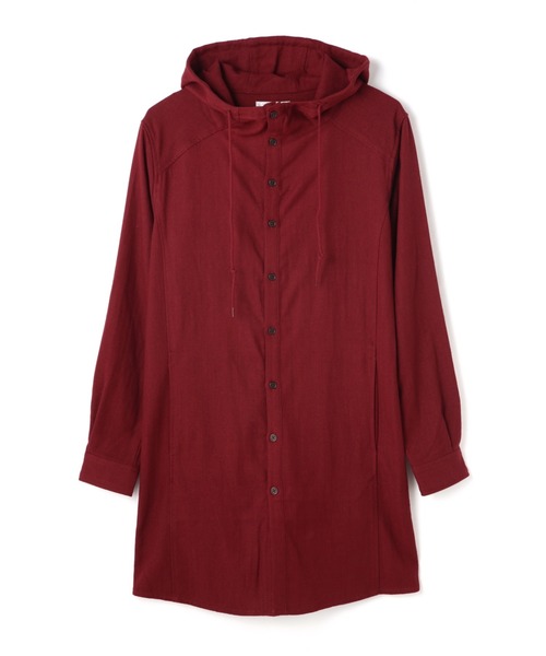 BLUE TORNADO（ブルートルネード）の「BLUE TORNADO∴ヘリンボンロングフードシャツ（パーカー・メンズ・イエロー・L）」の10枚目の写真