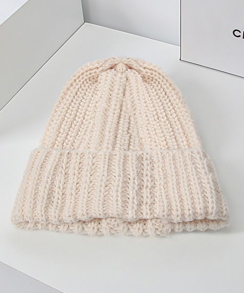 EPICKS（エピックス）の「BIGニットキャップ（ニットキャップ/ビーニー・レディース・ブラック/ベージュ/ブルー/アイボリー・F）」の13枚目の写真