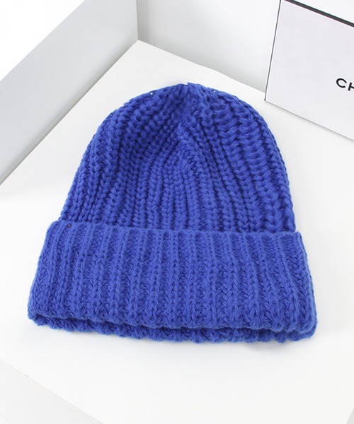 EPICKS（エピックス）の「BIGニットキャップ（ニットキャップ/ビーニー・レディース・ブラック/ベージュ/ブルー/アイボリー・F）」の7枚目の写真