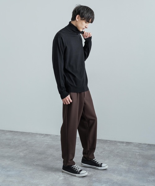 Rocky Monroe(ロッキーモンロー)の「ハンドウォッシュ ミドルゲージ タートルネックニットソー(ニット/セーター・メンズ・オフホワイト/ブラック/チャコールグレー/ライトグレー/アッシュブラウン/ベージュ/グリーン/ブルーグリーン・M/L)」の14枚目の写真