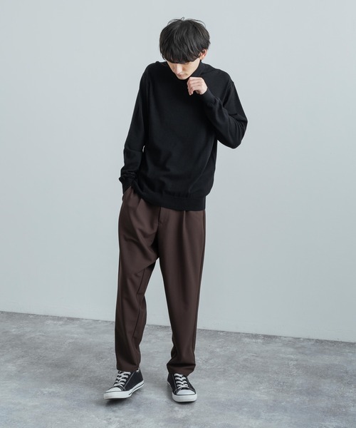 Rocky Monroe(ロッキーモンロー)の「ハンドウォッシュ ミドルゲージ タートルネックニットソー(ニット/セーター・メンズ・オフホワイト/ブラック/チャコールグレー/ライトグレー/アッシュブラウン/ベージュ/グリーン/ブルーグリーン・M/L)」の19枚目の写真