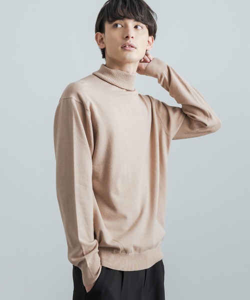 Rocky Monroe(ロッキーモンロー)の「ハンドウォッシュ ミドルゲージ タートルネックニットソー(ニット/セーター・メンズ・オフホワイト/ブラック/チャコールグレー/ライトグレー/アッシュブラウン/ベージュ/グリーン/ブルーグリーン・M/L)」の20枚目の写真