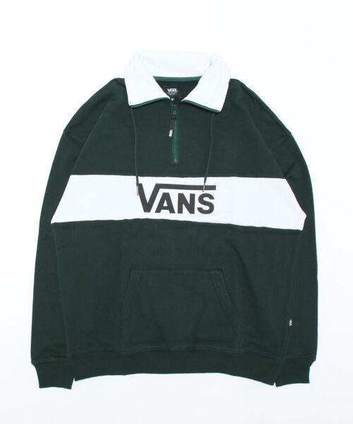 VANS（バンズ）の「VANS/バンズ 別注 HARF ZIPスウェット（スウェット・メンズ・グレー/ブラック/グリーン・MEDIUM/LARGE/X-LARGE）」の3枚目の写真