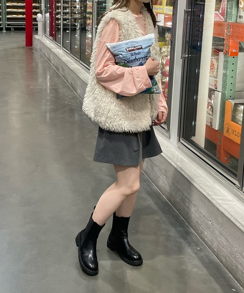 LE MORE（リモア）の「フェイクファーベスト（ベスト・レディース・アイボリー/ピンク/ブラウン・FREE）」の11枚目の写真