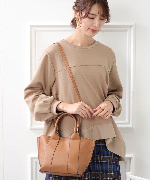 SHOO・LA・RUE（シューラルー）の「◆【フォーマル/入卒】2WAYワイドハンドルトート（トートバッグ・レディース・ブラック/キャメル/サンドベージュ・00）」の19枚目の写真