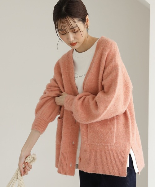 GLOBAL WORK(グローバルワーク)の「フワフワHug meVネックカーディガン/295829(カーディガン/ボレロ・レディース・イエロー/ライトパープル/ベージュ/オレンジ系その他3/グリーン/ブルー系その他7・MEDIUM/LARGE)」の11枚目の写真