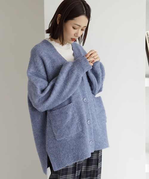 GLOBAL WORK(グローバルワーク)の「フワフワHug meVネックカーディガン/295829(カーディガン/ボレロ・レディース・イエロー/ライトパープル/ベージュ/オレンジ系その他3/グリーン/ブルー系その他7・MEDIUM/LARGE)」の16枚目の写真