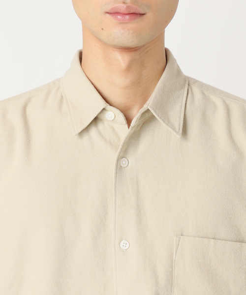 417 EDIFICE（フォーワンセブンエディフィス）の「【ESSENTIAL / エッセンシャル】 フランネルレギュラーカラーシャツ（シャツ/ブラウス・メンズ・チャコールグレー/ホワイト/ベージュ/ブラウン/グリーン・MEDIUM/LARGE/SMALL/X-LARGE）」の12枚目の写真