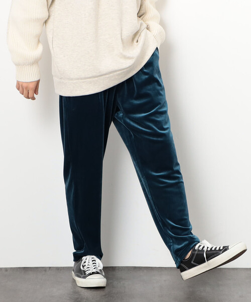 Purple&Yellow(パープルアンドイエロー)の「ストレッチベロア タックテーパードパンツ(その他パンツ・メンズ・ダークブラウン/ブラック/ブルー・S/M/XS/L)」の3枚目の写真