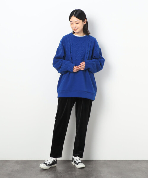Purple&Yellow(パープルアンドイエロー)の「ストレッチベロア タックテーパードパンツ(その他パンツ・メンズ・ダークブラウン/ブラック/ブルー・S/M/XS/L)」の4枚目の写真