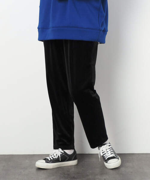 Purple&Yellow(パープルアンドイエロー)の「ストレッチベロア タックテーパードパンツ(その他パンツ・メンズ・ダークブラウン/ブラック/ブルー・S/M/XS/L)」の9枚目の写真