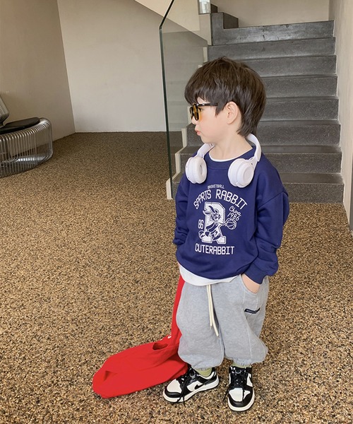 aimoha（アイモハ）の「【aimoha-KIDS-】子供服　ベーシックビスネームスウェットパンツ（スウェットパンツ・キッズ・グレー/ベージュ/ブラック/グリーン・90/100/110/140/150/120/130）」の8枚目の写真