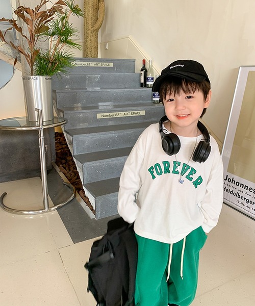 aimoha（アイモハ）の「【aimoha-KIDS-】子供服　ベーシックビスネームスウェットパンツ（スウェットパンツ・キッズ・グレー/ベージュ/ブラック/グリーン・90/100/110/140/150/120/130）」の14枚目の写真