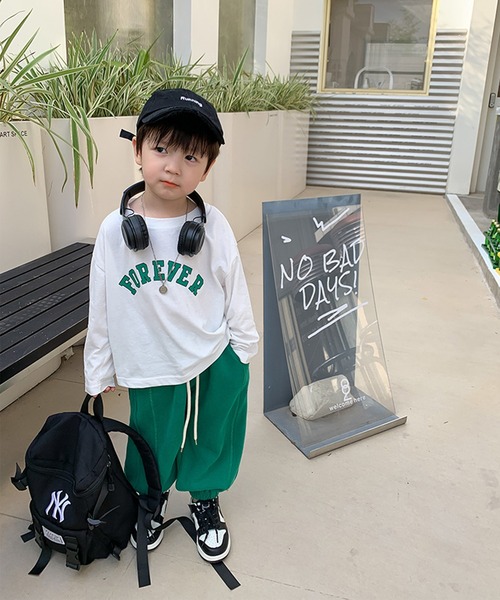 aimoha（アイモハ）の「【aimoha-KIDS-】子供服　ベーシックビスネームスウェットパンツ（スウェットパンツ・キッズ・グレー/ベージュ/ブラック/グリーン・90/100/110/140/150/120/130）」の15枚目の写真