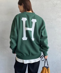 HUF（ハフ）の「[HUF/ハフ] ESSENTIALS CLASSIC H バックプリントクルーネックスウェット（スウェット・メンズ）」
