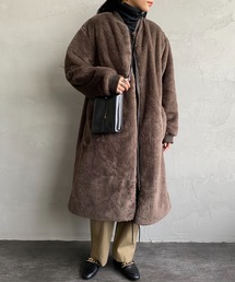 [LE GLAZIK/ル グラジック] MA-1 エコファー リバーシブルロングコート