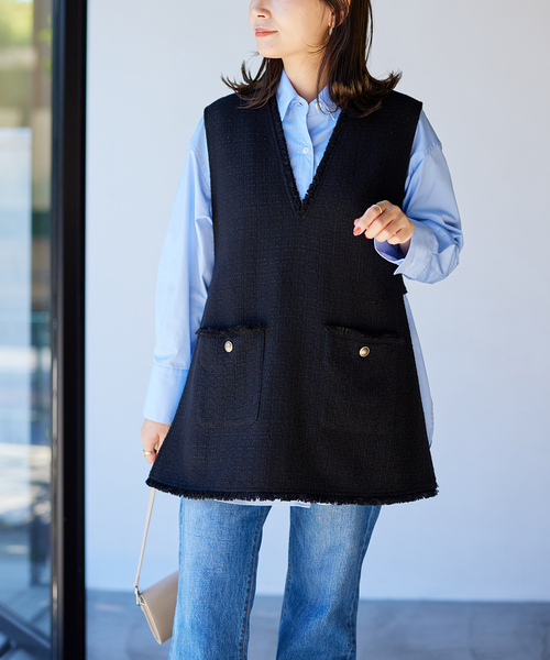 クリアツイードベスト