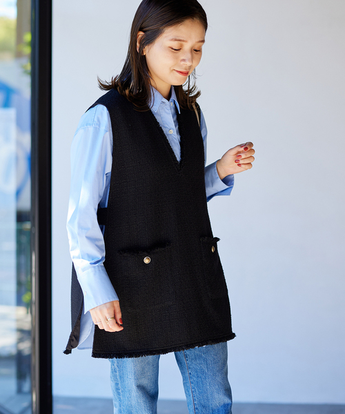 クリアツイードベスト