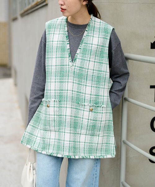 クリアツイードベスト