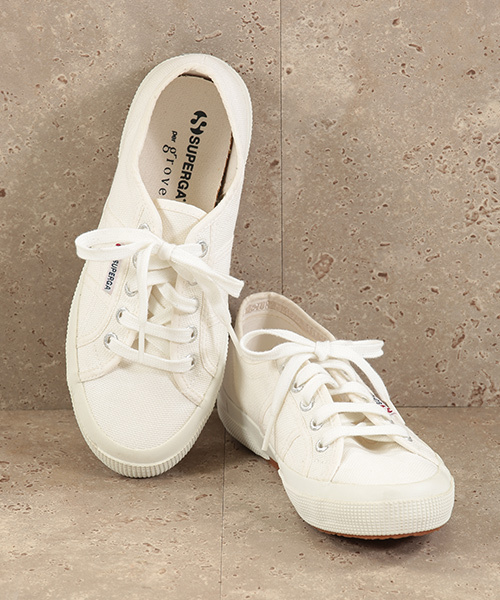 SUPERGA(スペルガ)の「SUPERGA×groveキャンバススニーカー(スニーカー・レディース・ブルー/ホワイト/ピンク・30/35/40)」の2枚目の写真
