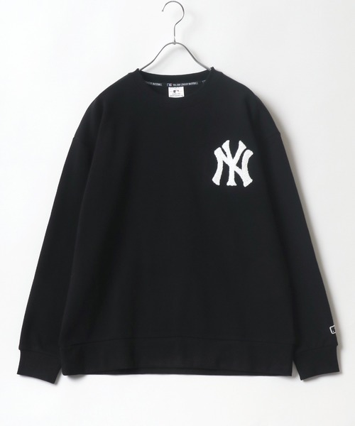MLB(メジャーリーグベースボール)の「MLB/メジャーリーグベースボール サガラ刺繍 ビッグシルエット 裏起毛 スウェットトレーナー(スウェット・メンズ・オフホワイト/グリーン/ネイビー/ブラック・M/L/LL)」の9枚目の写真