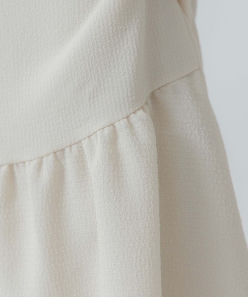 flower(フラワー)の「ギャザーティアードスカート(スカート・レディース・ホワイト/アイボリー/ブラック・FREE)」の16枚目の写真