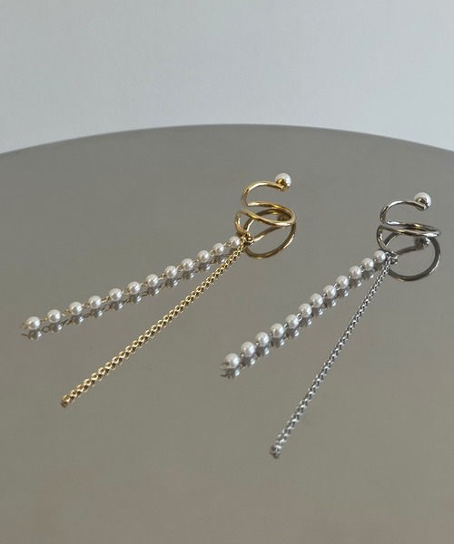 CLEARIMPRESSION (クリアインプレッション)の「パールチェーンイヤカフ(イヤーカフ・レディース・シルバー/ゴールド・FREE)」の6枚目の写真