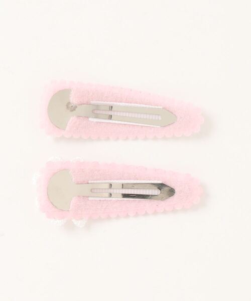 KP DECO（ケーピーデコ）の「お花レースとリボンチャームのギンガムチェック柄ヘアピン２個セット（ヘアピン・キッズ・ピンク/イエロー・FREE）」の8枚目の写真