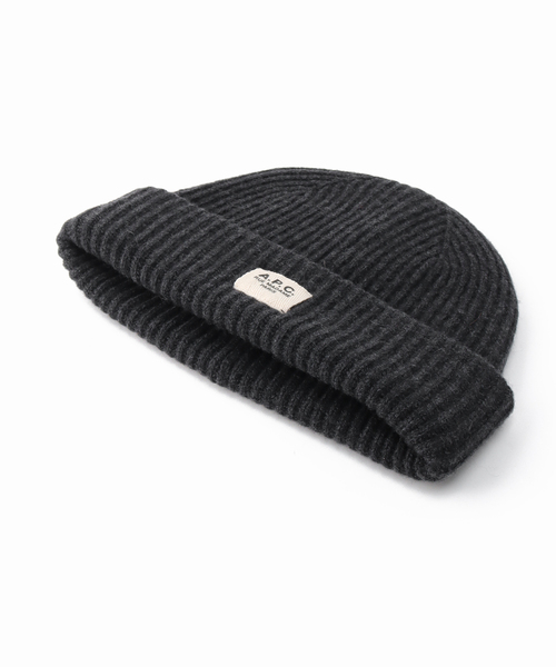A.P.C.（アーペーセー）の「【A.P.C. / アー ペー セー】BONNET JAMESニットキャップ（ニットキャップ/ビーニー・メンズ・チャコールグレー/キャメル/ボルドー/ネイビー・FREE）」の6枚目の写真