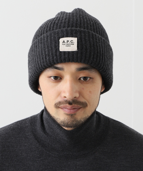 A.P.C.（アーペーセー）の「【A.P.C. / アー ペー セー】BONNET JAMESニットキャップ（ニットキャップ/ビーニー・メンズ・チャコールグレー/キャメル/ボルドー/ネイビー・FREE）」の14枚目の写真
