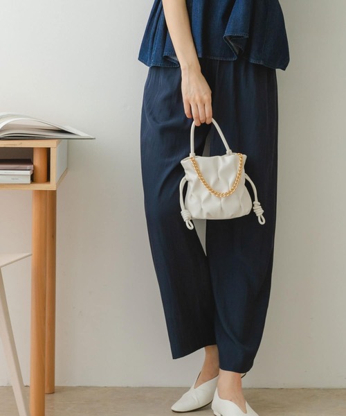 RODE SKO（ロデスコ）の「プチチェーンドロストバッグ『Msize』（ショルダーバッグ・レディース・ホワイト/イエロー/グリーン系その他・ONE）」の6枚目の写真