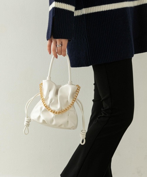 RODE SKO（ロデスコ）の「プチチェーンドロストバッグ『Msize』（ショルダーバッグ・レディース・ホワイト/イエロー/グリーン系その他・ONE）」の7枚目の写真