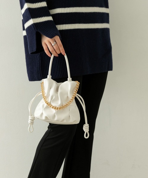 RODE SKO（ロデスコ）の「プチチェーンドロストバッグ『Msize』（ショルダーバッグ・レディース・ホワイト/イエロー/グリーン系その他・ONE）」の8枚目の写真