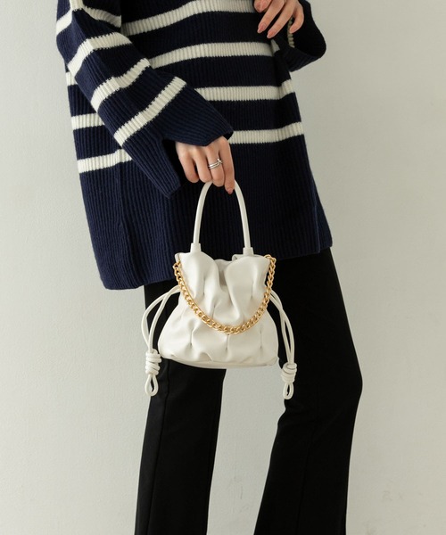 RODE SKO（ロデスコ）の「プチチェーンドロストバッグ『Msize』（ショルダーバッグ・レディース・ホワイト/イエロー/グリーン系その他・ONE）」の9枚目の写真