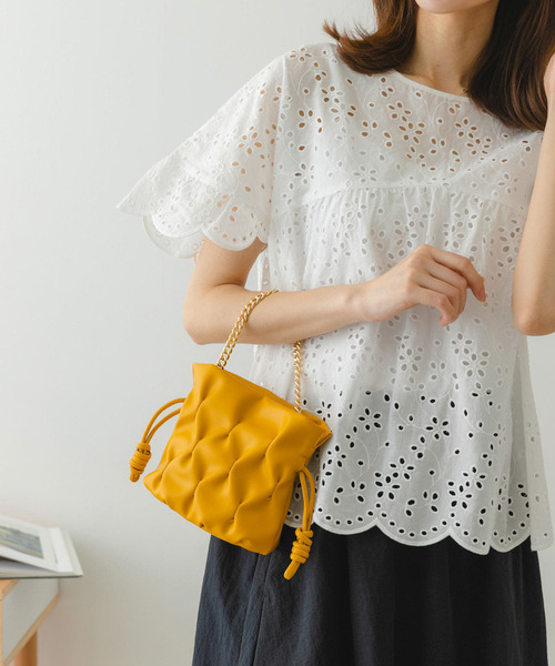 RODE SKO（ロデスコ）の「プチチェーンドロストバッグ『Msize』（ショルダーバッグ・レディース・ホワイト/イエロー/グリーン系その他・ONE）」の14枚目の写真