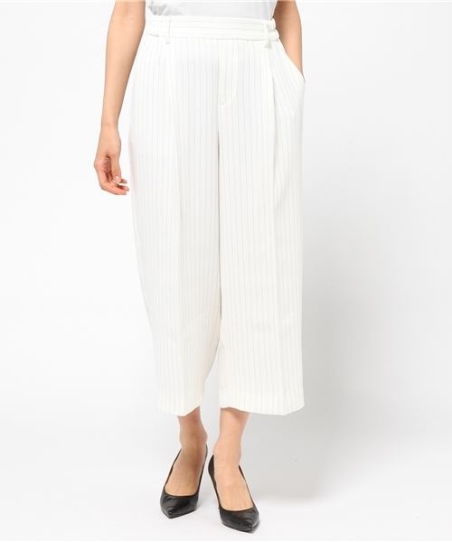 Tiara（ティアラ）の「クロップドワイドパンツ（その他パンツ・レディース・ブラック/ブルー/ストライプ・3/2）」の4枚目の写真