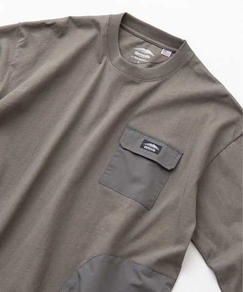 OUTDOOR PRODUCTS APPAREL（アウトドアプロダクツアパレル）の「USAコットン ビッグシルエット　布帛ポケット　ロングTシャツ　ロンT（Tシャツ/カットソー・メンズ・ホワイト/ブラック/カーキ・MEDIUM/LARGE/X-LARGE）」の3枚目の写真