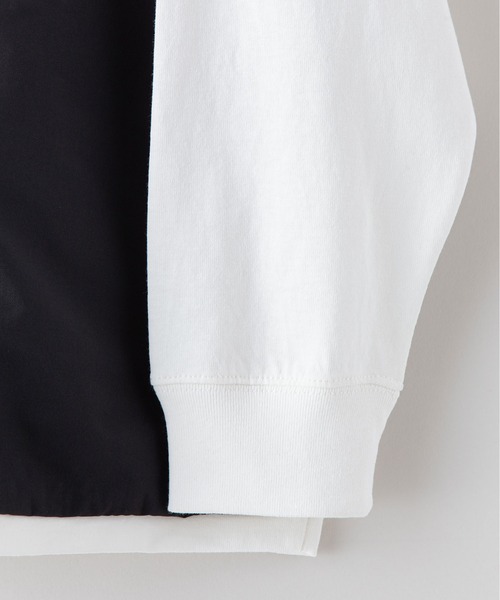 OUTDOOR PRODUCTS APPAREL（アウトドアプロダクツアパレル）の「USAコットン ビッグシルエット　布帛ポケット　ロングTシャツ　ロンT（Tシャツ/カットソー・メンズ・ホワイト/ブラック/カーキ・MEDIUM/LARGE/X-LARGE）」の6枚目の写真