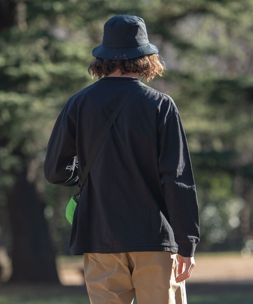 OUTDOOR PRODUCTS APPAREL（アウトドアプロダクツアパレル）の「USAコットン ビッグシルエット　布帛ポケット　ロングTシャツ　ロンT（Tシャツ/カットソー・メンズ・ホワイト/ブラック/カーキ・MEDIUM/LARGE/X-LARGE）」の14枚目の写真