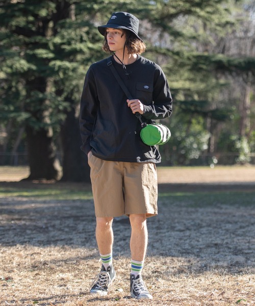 OUTDOOR PRODUCTS APPAREL（アウトドアプロダクツアパレル）の「USAコットン ビッグシルエット　布帛ポケット　ロングTシャツ　ロンT（Tシャツ/カットソー・メンズ・ホワイト/ブラック/カーキ・MEDIUM/LARGE/X-LARGE）」の18枚目の写真